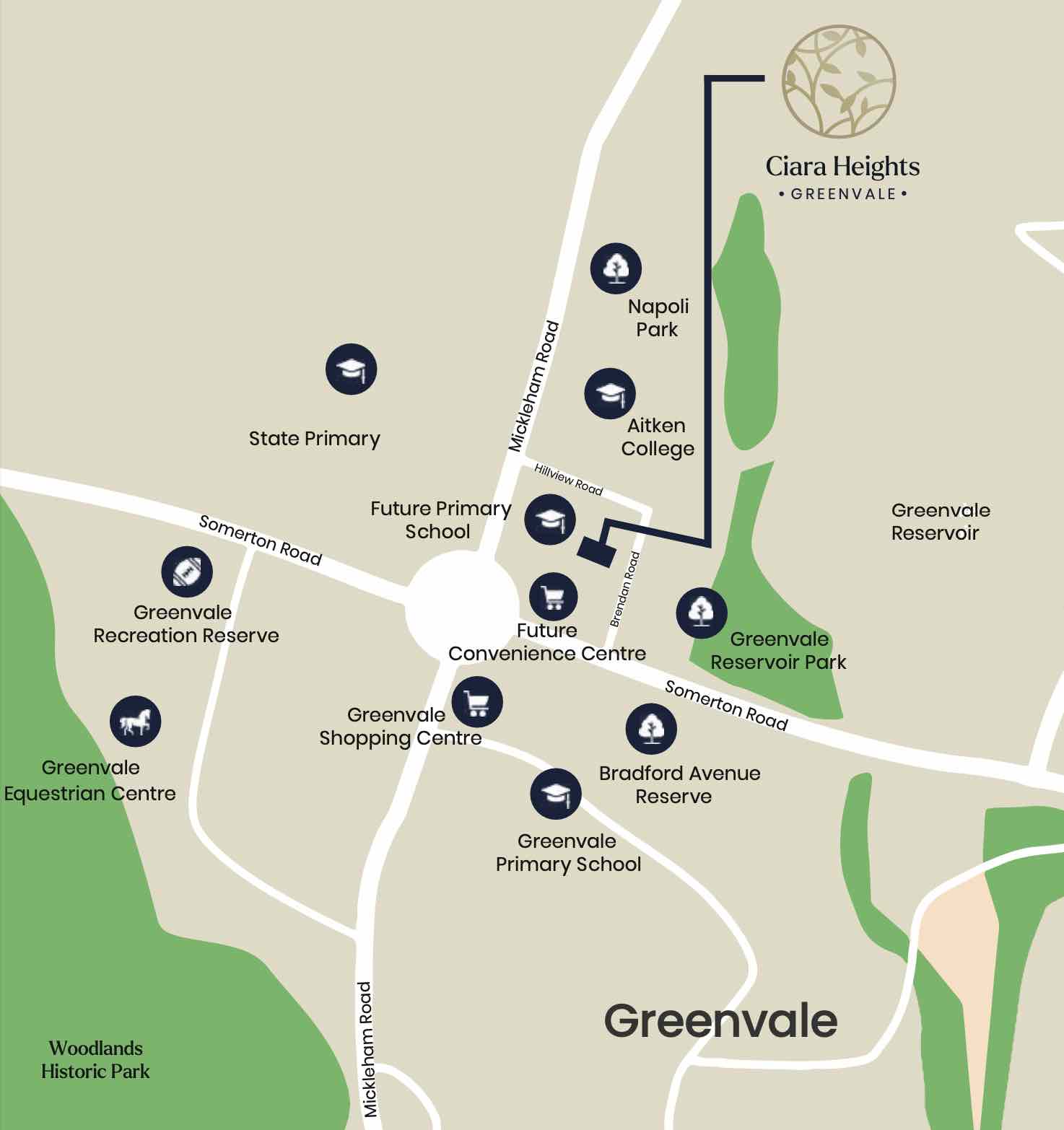 Ciara Heights Estate - Greenvale Location map